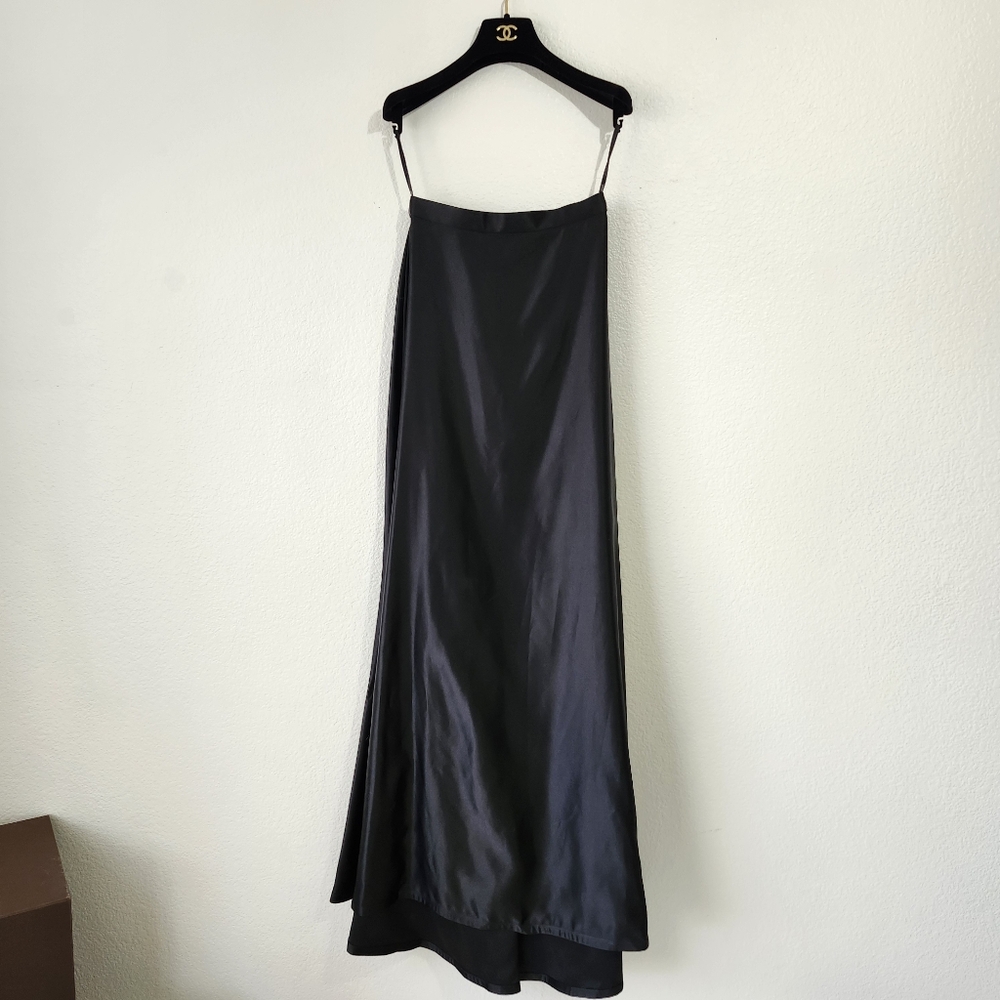 Formal Occassion Black Tie Satin Fishtail Train Full Length SHARE&LIKE